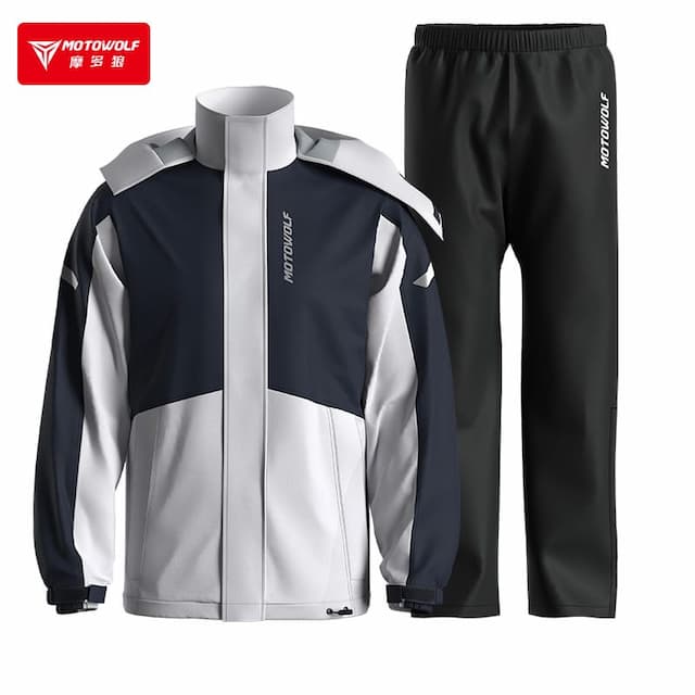 MOTOWOLF MDL0405 Raincoats Genuine Product 100% Waterproof Navy